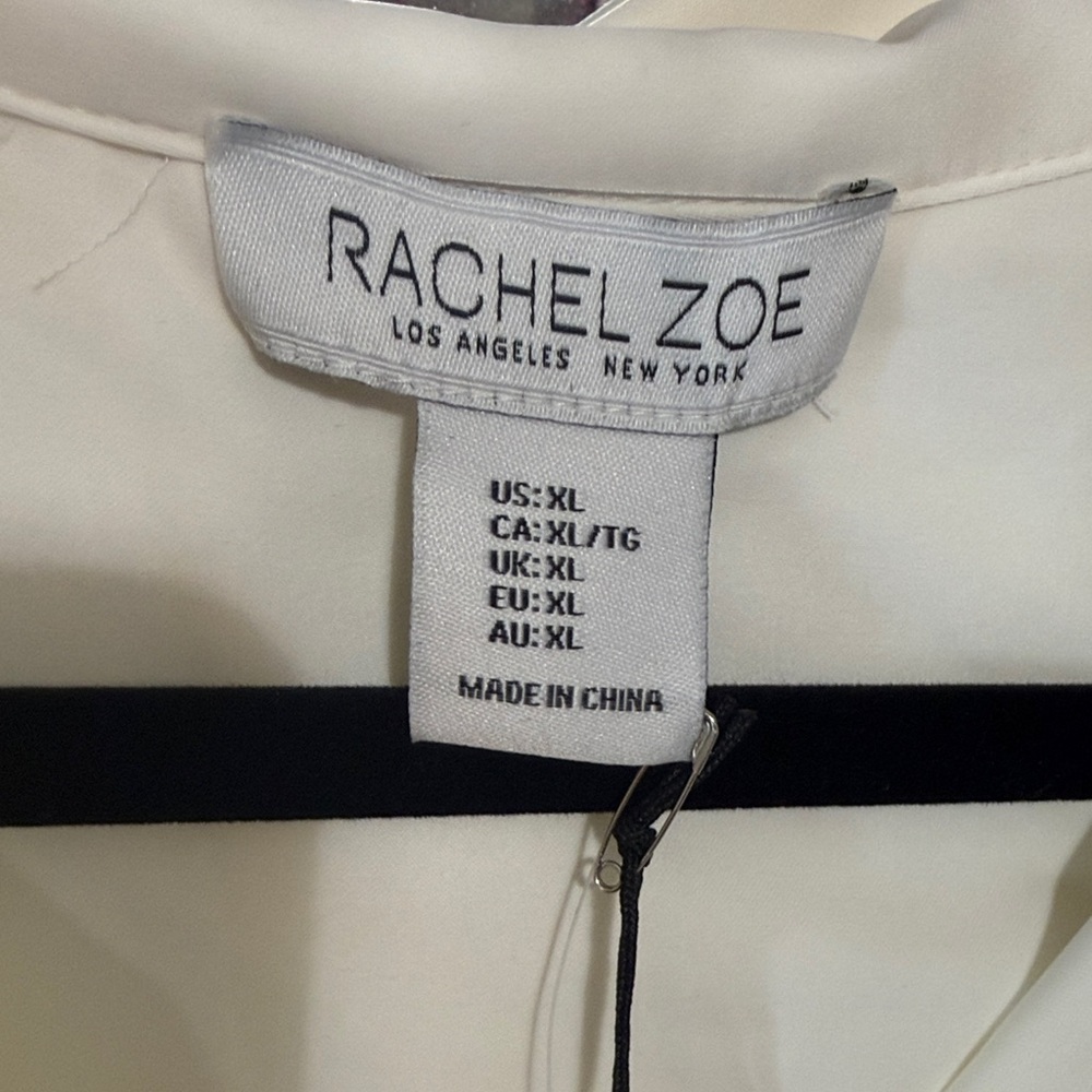 Rachel Zoe Cream Button Down Shirt - Picture 2 of 6